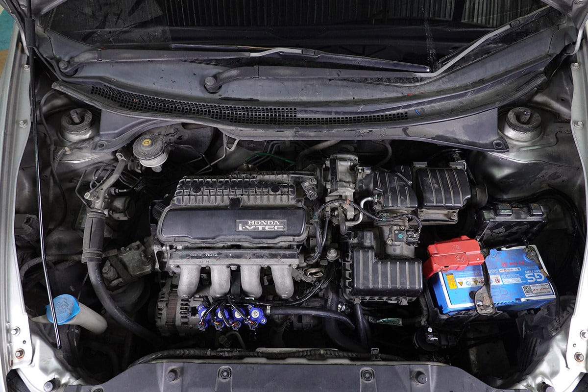 หน้าเครื่อง Honda City 1.5 G5 2013 ติดแก๊ส Prins Technomax หงษ์ทองแก๊ส ติดแก๊ส LPG