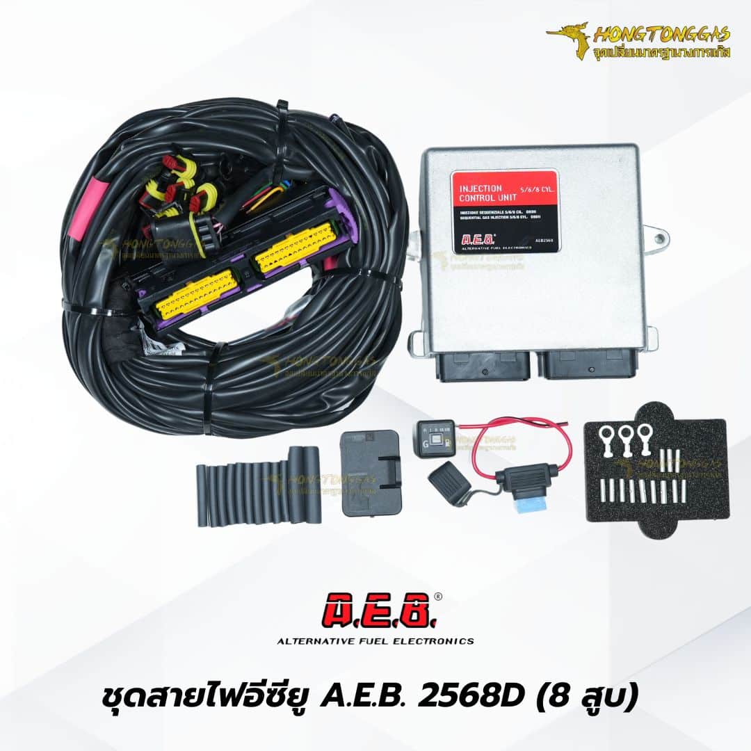 ชุดสายไฟ AEB 8 สูบ หงษ์ทองแก๊ส ติดแก๊ส lpg